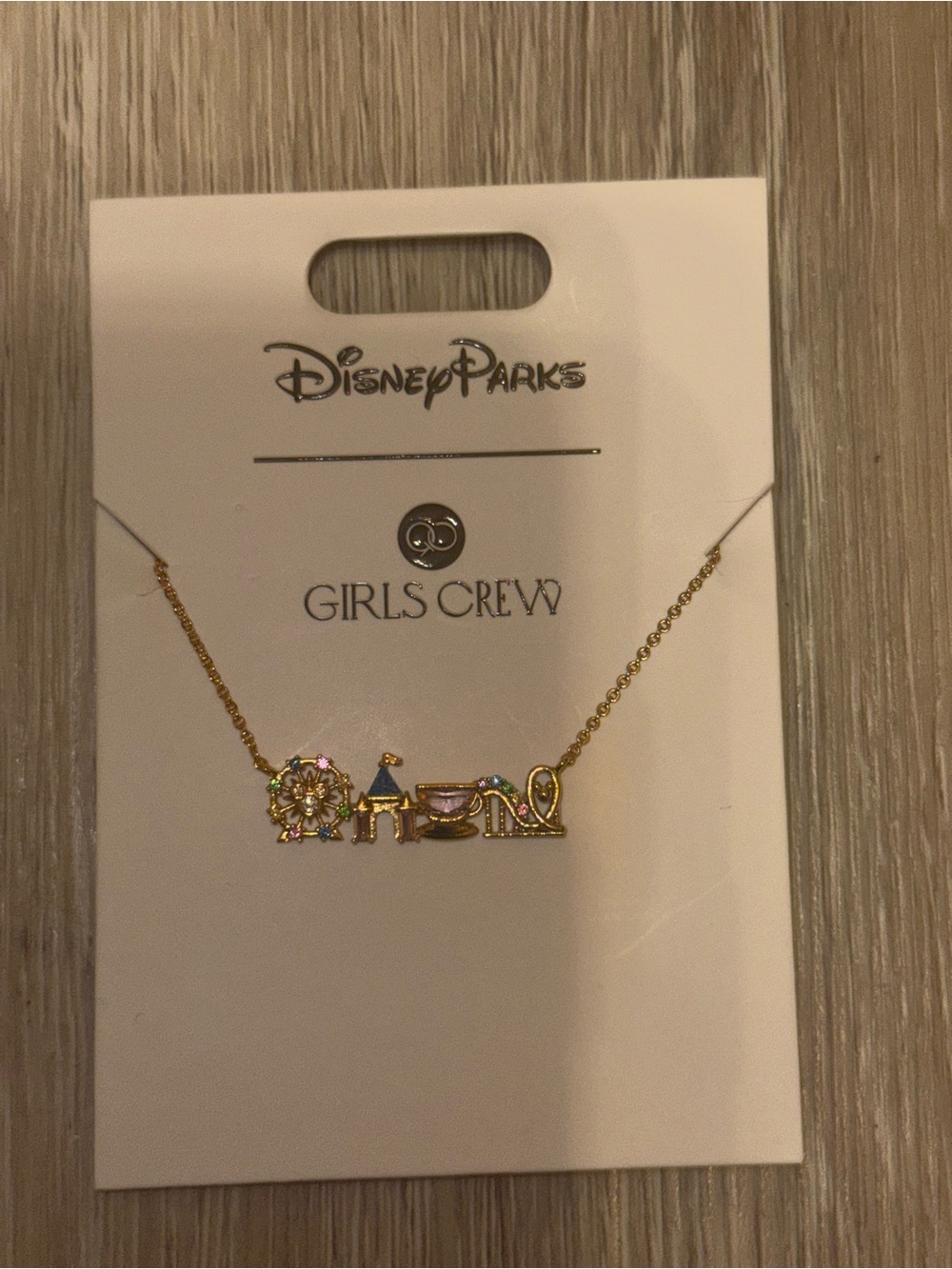 Disney Girls Crew Disneyland Icons Necklace NWT